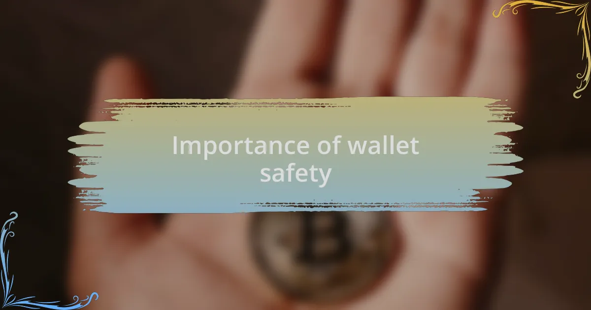 Importance of wallet safety